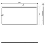 SAPHO - GEMINI zrcadlo s LED osvětlením 1200x600 GM120