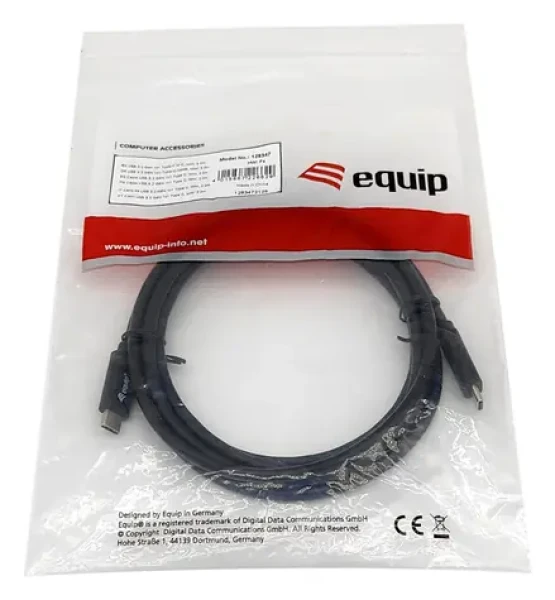 Equip černá / Kabel USB-C - USB-C / USB 3.2 Gen 1 / PD 60W / 2 m (128347)