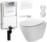 LAUFEN Podomít. systém LIS TW1 SET s bílým tlačítkem + WC CERSANIT CLEANON CITY H8946630000001BI CI1