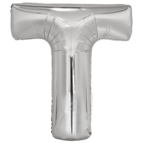 Písmeno T stříbrné foliový balónek 86 cm Amscan Písmeno T stříbrné foliový balónek 86 cm Amscan