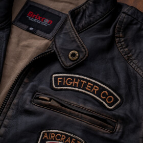 Pánská Kožená Bunda Imperion Flight Pilot Brixton Černá Rub Off Velikost: XL
