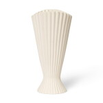 Ferm LIVING Designová váza Fountain Off White 23 cm, bílá barva, keramika