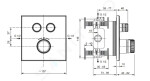 IDEAL STANDARD - CeraTherm Navigo Termostatická sprchová baterie pod omítku pro 2 spotřebiče, Silver Storm A7302GN