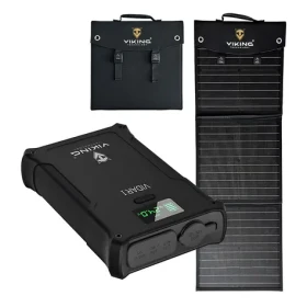 Viking VIDAR I + L60 PD černá / Set powerbanka a solární panel / 38400 mAh / 160 W / solární dobíjení 60 W (VIDARIL60PD)