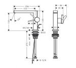 HANSGROHE - Tecturis E Umyvadlová baterie s výpustí, CoolStart, EcoSmart, matná černá 73023670