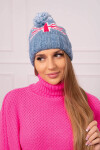 Dámská čepice s bambulí Elizabeth K386 denim UNI