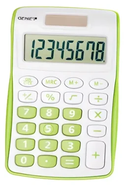 Genie 120 G zelená / Kalkulačka / Kapesní / 8místná / solární a bateriové napájení (12496)