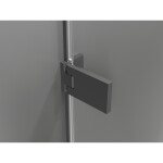 MEXEN/S - Lunar-F skládací sprchové dveře levé 80 cm, transparent, grafit metal 836-080-000-95-00-L