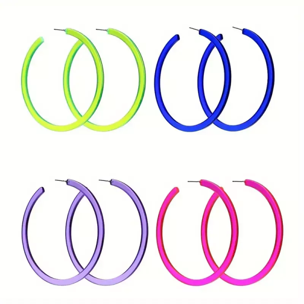 Ptakoviny.cz Náušnice kruhy Velikost: modrá