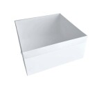 Cake star Bílá krabice s průhledným víkem 25,4x25,4x12,7cm
