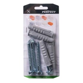Hmoždinka univerzální rozpěrná s vrutem se šestihrannou hlavou 10/6.0 x 100 mm, nylon, STALCO PERFECT, bal.4 ks