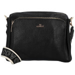 Trendy dámská koženková crossbody kabelka Chiara, černá