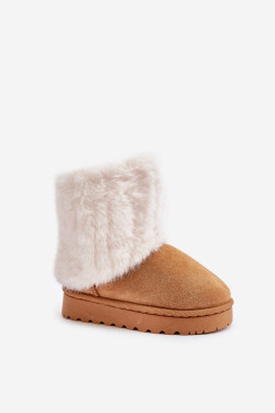 Dětské Kotníkové Sněhule S Kožešinou Camel Crisie 19