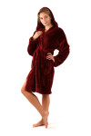Dámský župan Lilly extra s kapucí 3/4 3320 3651 Vínová - Vestis vínová L-XL