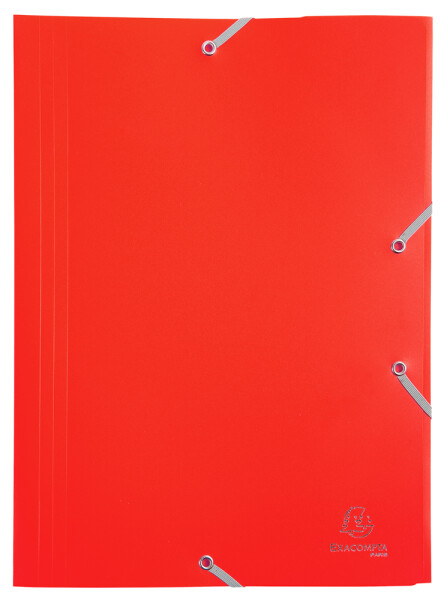 Exacompta spisové desky gumičkou, A4 maxi, PP, červené