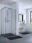 IDEAL STANDARD - Connect 2 Posuvné sprchové dveře, dvoudílné, 800 mm, silver bright/čiré sklo K9259EO