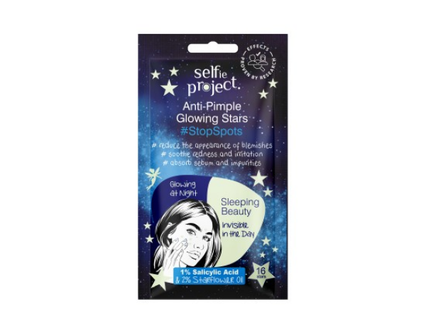 Selfie Project Anti-pimple Glowing Stars náplasti proti akné 16ks