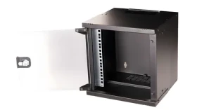 Equip ECO 300x300 černá / Nástěnný rozvaděč 10" / 6U / skleněné dveře / hloubka 300 mm (EWM-06-3030-B)