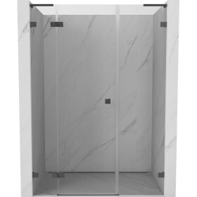 MEXEN/S - Lunar L sprchové dveře křídlové levé 160, transparent, grafit kartáčovaná 834SL-160-050-66-00-L