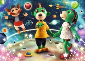 Trefl - Puzzle - Třpytivé puzzle Treflíci: Mezi hvězdami