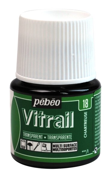 Barva na sklo Pébéo Vitrail - 18 zelená chartreuska