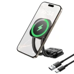 Baseus PrimeTrip C03sPro černá / Držák telefonu do auta / Bezdrátová nabíječka Qi / palubní deska (6932172696061)