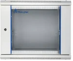 Extralink 19" nástěnný rozvaděč šedá / Nástěnný rozvaděč / 9U / 600x450 mm / nosnost 65 kg / skleněné dveře (EX.8574)