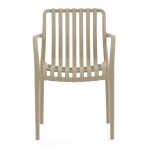 Židle jídelní, stohovatelná, cappucino plast