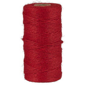 Ib Laursen Jutový provázek Red 100 m, červená barva, textil