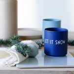 DESIGN LETTERS Porcelánový hrnek Blue/Let It Snow 300 ml, modrá barva, porcelán