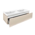 Koupelnová skříňka s umyvadlem SAT Feel 120x30x44,8 cm pískově béžová mat SATFEEL120BEU4 SATFEEL120BEU4