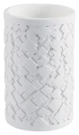 Spirella AGDA kelímek na zubní kartáčky bílý / Polyresin / 7,3 x 11,6 cm