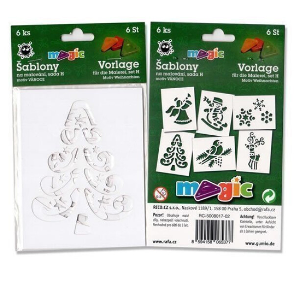 Papírové šablony Vánoce