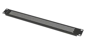 Lanberg 19" 1U černý / Zaslepovací panel / Perforovaný / Ocel (AK-1411-B)
