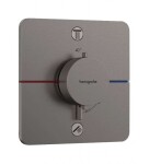 HANSGROHE - ShowerSelect Comfort Termostatická baterie pod omítku, pro 2 spotřebiče, kartáčovaný černý chrom 15583340
