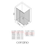 CERANO - Sprchový kout Orlano L/P - 5 mm - černá matná, transparentní sklo - 80x80x195 - posuvný CER-DY505B-90174