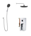 Kielle - Vega Sprchový set s baterií pod omítku, pro 2 spotřebiče, s příslušenstvím EcoSpare a tělesem, chrom 20618SP110