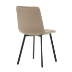 Židle jídelní, cappuccino samet, kov černý mat