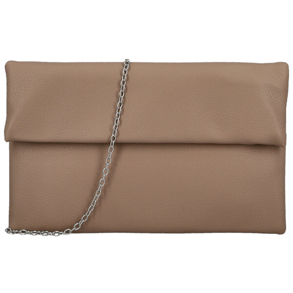 Módní dámská koženková plesová kabelka Trifa, camel