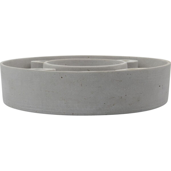 House Doctor Svícen The Ring Grey Polystone 26 cm, šedá barva, beton