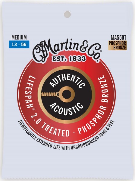 Martin Authentic Lifespan 2.0 92/8 Phosphor Bronze Medium