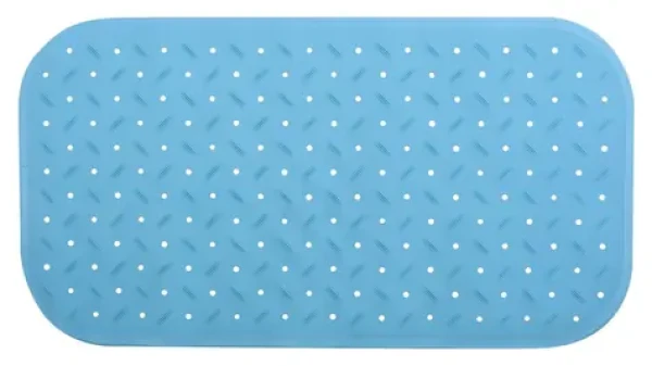 MSV CLASS Premium nebesky modrá / Protiskluzová podložka do vany / SBS kaučuk / 36 x 65 cm
