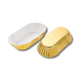 Dortisimo Košíčky na oválné muffiny alobalové zlaté (30 ks)