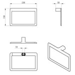 Gedy - PIRENEI držák ručníků, gun metal PI7081
