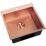 MEXEN - Solix ocelový dřez 1-bowl 500 x 500 mm, měď HC 6407501000-65HC