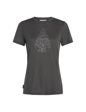 ICEBREAKER Wmns Mer 150 Tech Lite III SS Tee Hike Path, Obsidian velikost: M