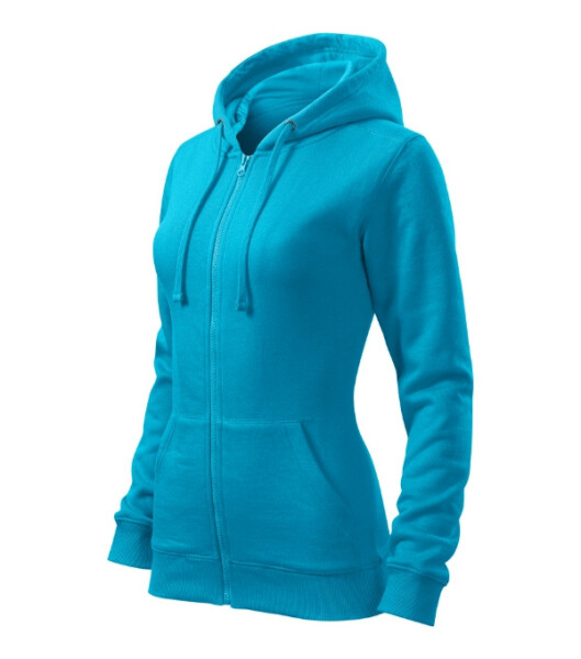 Trendy Zipper mikina dámská tyrkysová M