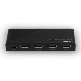 Lindy 3 Port HDMI 18G černá / HDMI přepínač / 4K Ultra HD / HDCP 2.2 / dálkové ovládání (38232)