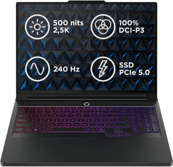 Lenovo Legion Pro 5 16AFR10 černá / 16" WQXGA / AMD Ryzen 9 9955HX3D / 32GB / 1TB SSD / RTX 5080 16GB / Bez OS (83RU001CCK)