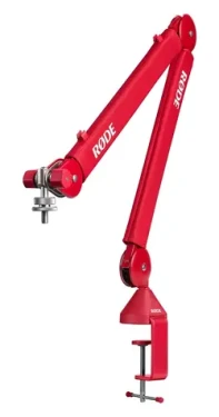 Rode PSA1+ červená / Stolní rameno pro mikrofon / paralelogramové pružiny / 360° otočení / adaptér 3/8"-5/8" (PSA1PLUSRED)